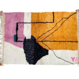 Yakiti - 7X10Ft Moroccan Rug, Beni Ourain Area Modern Wool Living Room Beniourain Handmade Soft Carpet, 202 cm X 304 - thumbnail 3