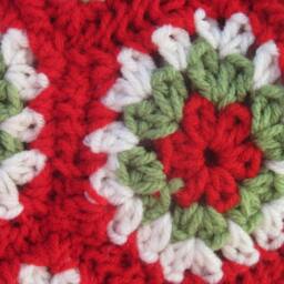 Crocheted Granny Square Christmas Stocking - thumbnail 4