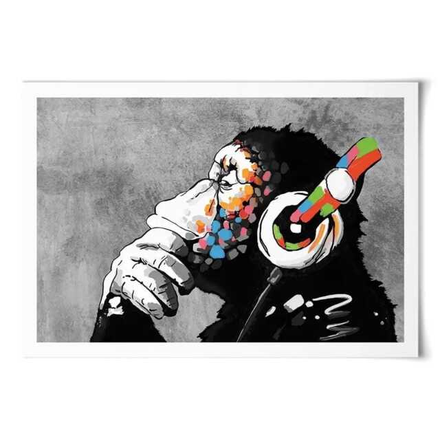 Dj Monkey Art Print - Banksy - image 1