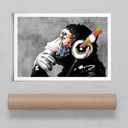 Dj Monkey Art Print - Banksy - thumbnail 4