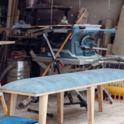 Wooden Dinning Chair, Stool For Living Room, Entryway & Bathroom Bench - thumbnail 3