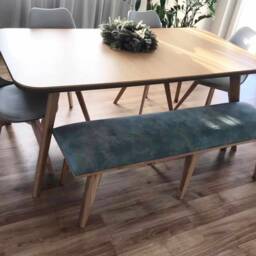 Wooden Dinning Chair, Stool For Living Room, Entryway & Bathroom Bench - thumbnail 2