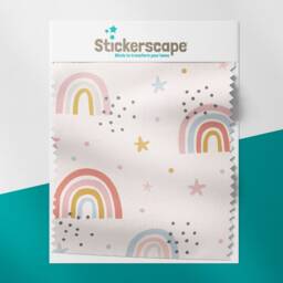 Pink Rainbows & Stars Roller Blind, Children's Made To Measure, Rainbow Blind - thumbnail 3