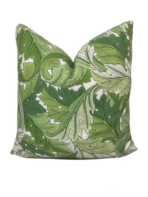 William Morris Acanthus Leaf Green Simply Cushion Cover Pillow Home Interior Deco - image 1
