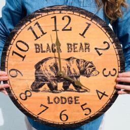 Black Bear Clock - Personalized Clock - thumbnail 3