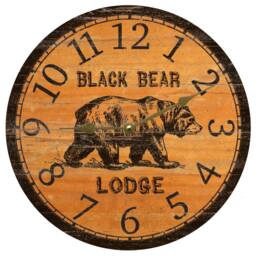 Black Bear Clock - Personalized Clock