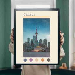Toronto Canada Travel Poster City Skyline Wall Art - thumbnail 3
