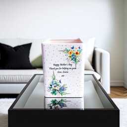 Personalised Meadow Flowers & Butterflies Ceramic Plant Pot - Custom Message Planter - thumbnail 4