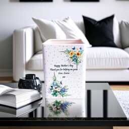 Personalised Meadow Flowers & Butterflies Ceramic Plant Pot - Custom Message Planter - thumbnail 3
