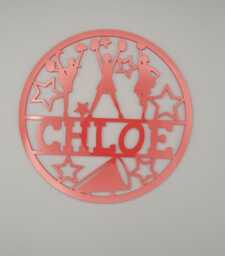 Personalised Cheer, Cheerleading, Dancer, Girls Bedroom Decor, Cheer Club Name Sign Name, Door Or Wall Hanger in Acrylic Wood - thumbnail 1