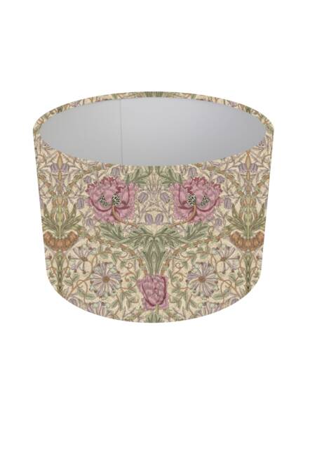 William Morris Honeysuckle Rose Cylinder/Drum Lampshades Pendant Shade Table, Colourful Home Decor, Handmade in Uk, Custom - image 1