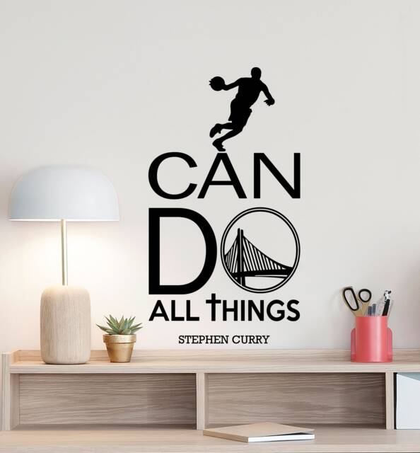 I Can Do All Things Wall Decal Quote Basketball Poster Player Gifts Sign Gym Vinyl Sticker Playroom Decor Sport Art 6G56 - image 1