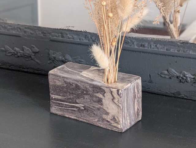 Marbled Earthenware Brick Vases - image 1