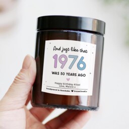 Funny 50Th Birthday Gift For Daughter Friend Born in 1976 Personalized Candle - Fifty Her Best Uni School - thumbnail 2