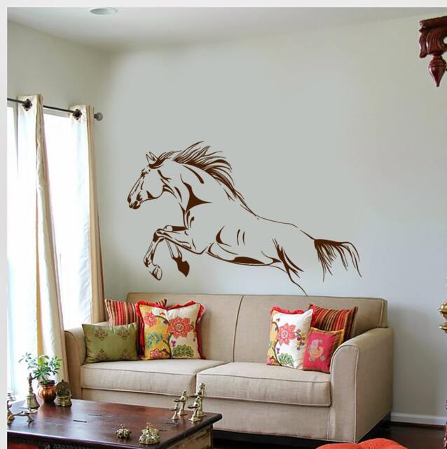 Wall Vinyl Decal Animals Wild Horse Stallion Racing Stables Decor Focal Point - #1059Dz - image 1