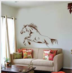 Wall Vinyl Decal Animals Wild Horse Stallion Racing Stables Decor Focal Point - #1059Dz - thumbnail 1