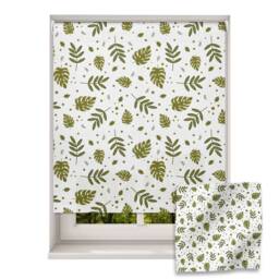 Jungle Leaves Roller Blind, Children's Made To Measure, Green Pattern Blind