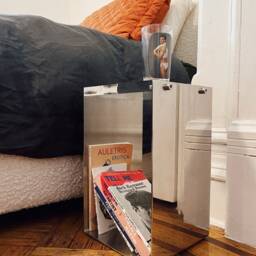 Tipton Nightstand - Medium - Bedside Table Aluminium Industrial Minimalist Modern Designed & Made in England - thumbnail 2