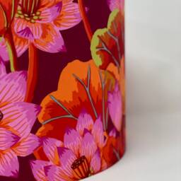 Kaffe Fassett Lake Blossoms Drum Lampshade in Red - thumbnail 3