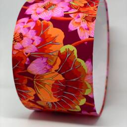 Kaffe Fassett Lake Blossoms Drum Lampshade in Red - thumbnail 2