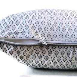 Gray Pillow Covers, Grey Cushion Cover, 18x18 Pillows, Cases, Throw Covers, Sofa Handblock Printed - thumbnail 3