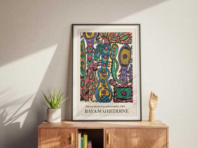 Baya Mahieddine Art Print Algerian Artist Exhibition Wall Decor - image 1