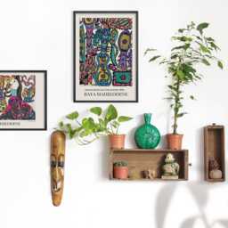 Baya Mahieddine Art Print Algerian Artist Exhibition Wall Decor - thumbnail 3