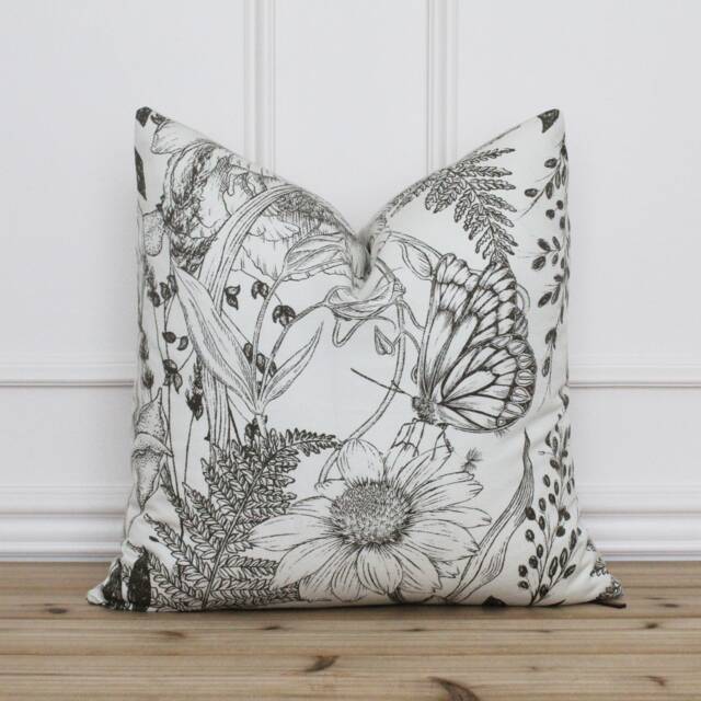Floral Pillow Cover Decorative Throw Botanical Farmhouse Cushion 20 X 16 26 -- Grace - image 1