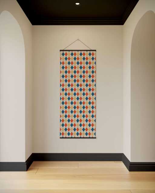 Harlequin Pattern Tapestry - Wall Hanging Unique Art - image 1