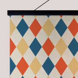 Harlequin Pattern Tapestry - Wall Hanging Unique Art - thumbnail 3