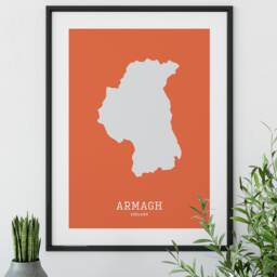 Armagh Map Art Print - Modern Irish Wall Decor - thumbnail 4
