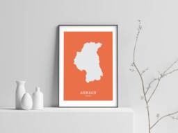 Armagh Map Art Print - Modern Irish Wall Decor - thumbnail 1