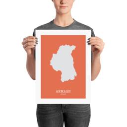 Armagh Map Art Print - Modern Irish Wall Decor - thumbnail 2
