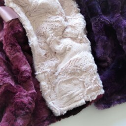 Baby Lovey Blanket, Minky Lovey, Girl Small Modern Pink/Blush/Purple Modern, Ready To Ship - thumbnail 2