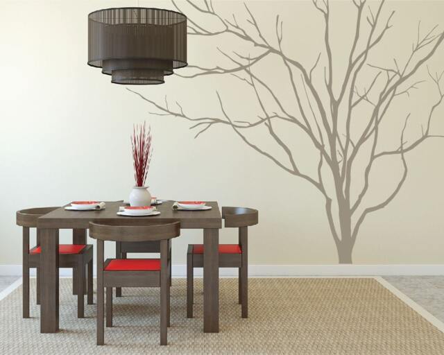 Vinyl Art Realistic Winter Tree Branch Stick On Wall Sticker Decals Home Decor By Decalisland -Winter Decal Sd 051 - image 1