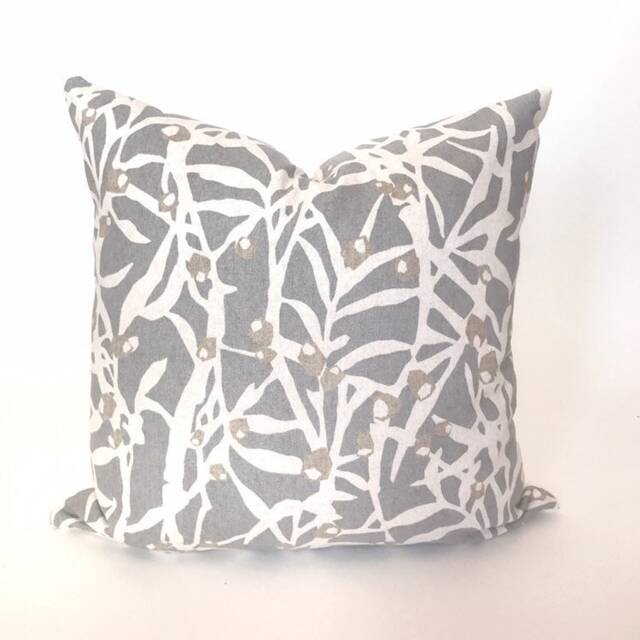 Greige Botanical Pillow Cover - image 1