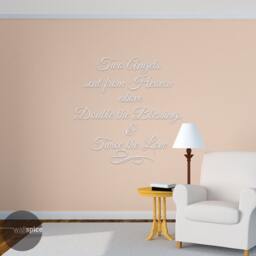 Two Angels Sent From Heaven Double The Blessings Twice Love Vinyl Wall Decal Sticker - thumbnail 3