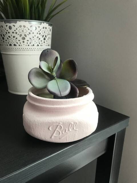 Half Pint Powder Pink Chalked Mason Jar