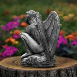Concrete Gargoyle Sculpture Guardian Monster Decoration Cement Statue Monster Lover Gift Halloween Ornament Gardne Art - thumbnail 3
