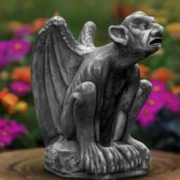 Concrete Gargoyle Sculpture Guardian Monster Decoration Cement Statue Monster Lover Gift Halloween Ornament Gardne Art - thumbnail 2