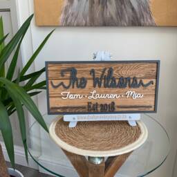 Last Name Sign - Family Welcome Wall Decor Mr & Mrs -Rustic Farmhouse Housewarming Gift Personalized - thumbnail 2