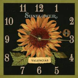 Square Sunflower Clock - Desk Or Mantle Wall Clock - thumbnail 3