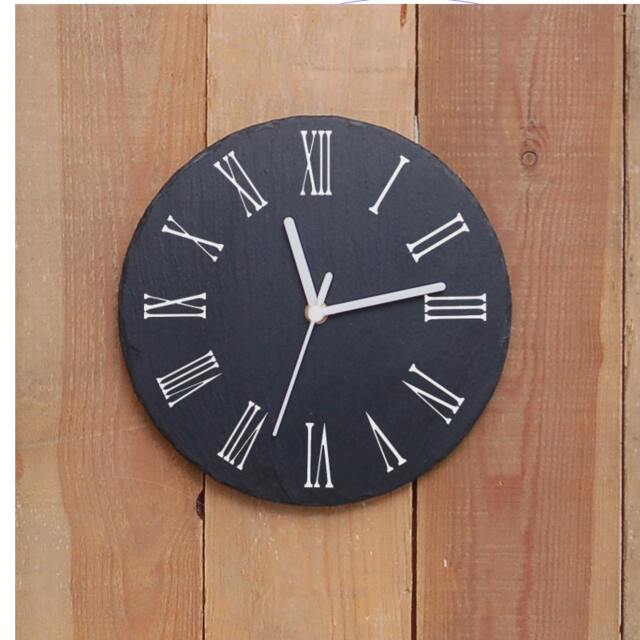 Traditional Round Slate Clock