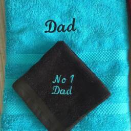 Golf Towel Set/No 1 Dad/ Dad Present/ Gift Set/ Best Fathers Day - thumbnail 2