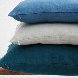 Natural Linen Pillow Cover Softened Decorative Cushion Case - thumbnail 3
