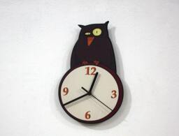 Owl Cartoon - Wall Clock - thumbnail 1