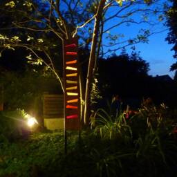 Garden Sculpture Made Of Wood & Glass. A Unique, Handmade, Weatherproof Garden Decoration - thumbnail 3