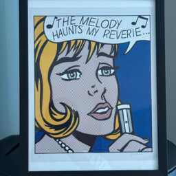 Roy Lichtenstein The Melody Haunts My Reverie Print Framed Black - thumbnail 3