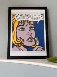 Roy Lichtenstein The Melody Haunts My Reverie Print Framed Black - thumbnail 1