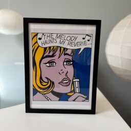 Roy Lichtenstein The Melody Haunts My Reverie Print Framed Black - thumbnail 4
